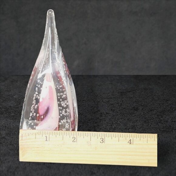 Poland 24% Lead Crystal Hersey's Kiss Shaped Paperweight Red Design - Picture 10 of 11